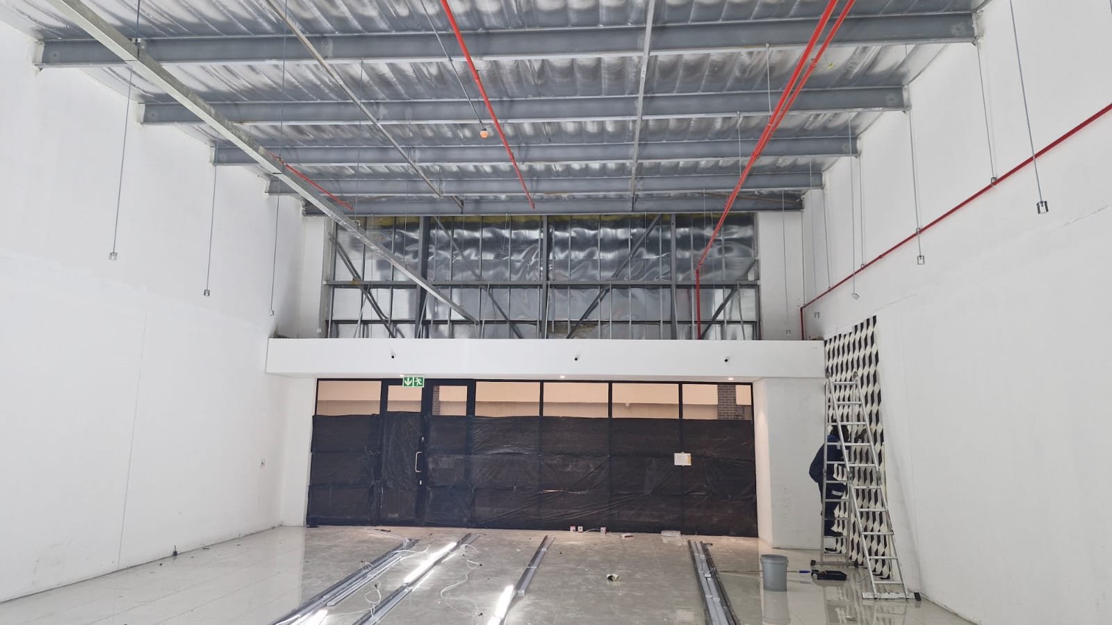 Electrical project work inside a commercial site